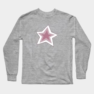 Pale Pink Star Doodle Long Sleeve T-Shirt